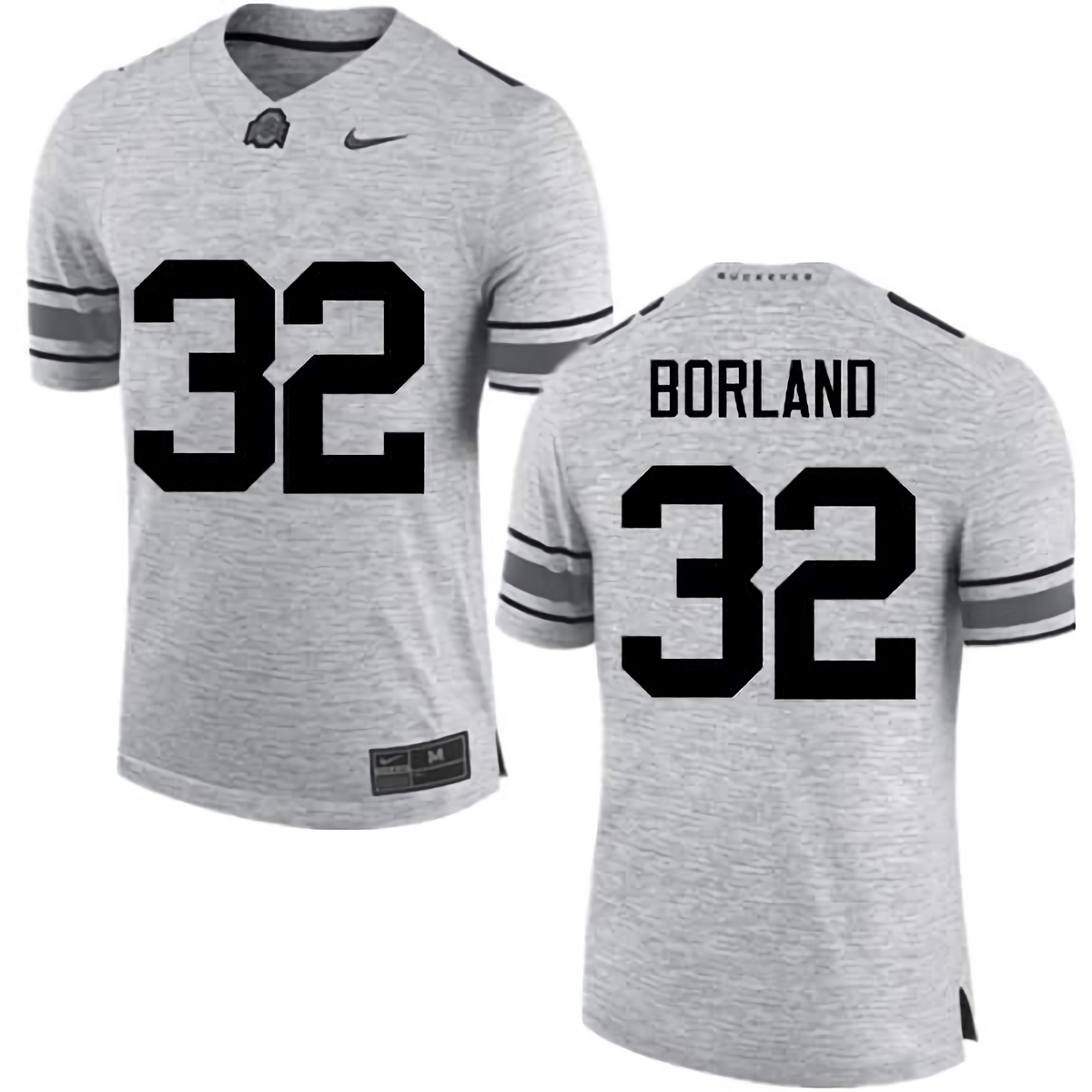 Tuf Borland Ohio State Buckeyes Men's NCAA #32 Nike Gray College Stitched Football Jersey BRI3456JS
